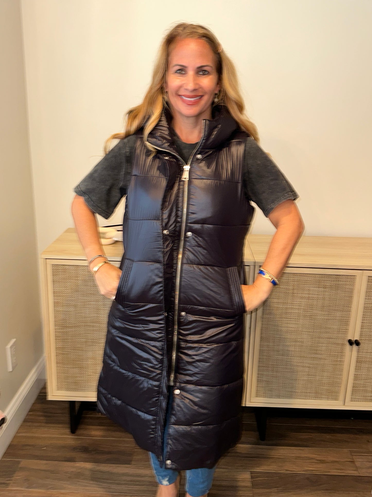 Puff Long Sleeve Vest