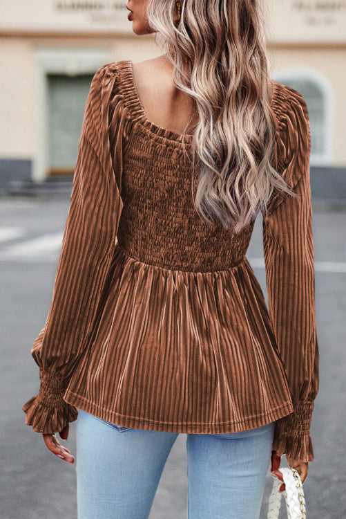 Velvet babydoll Top