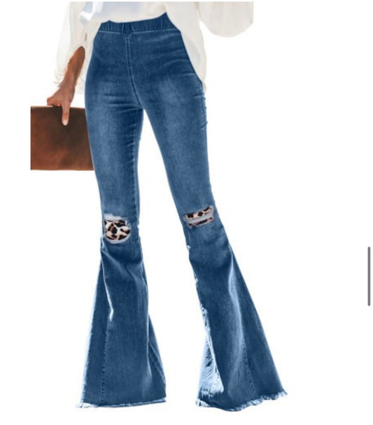 Leopard Bell Bottoms
