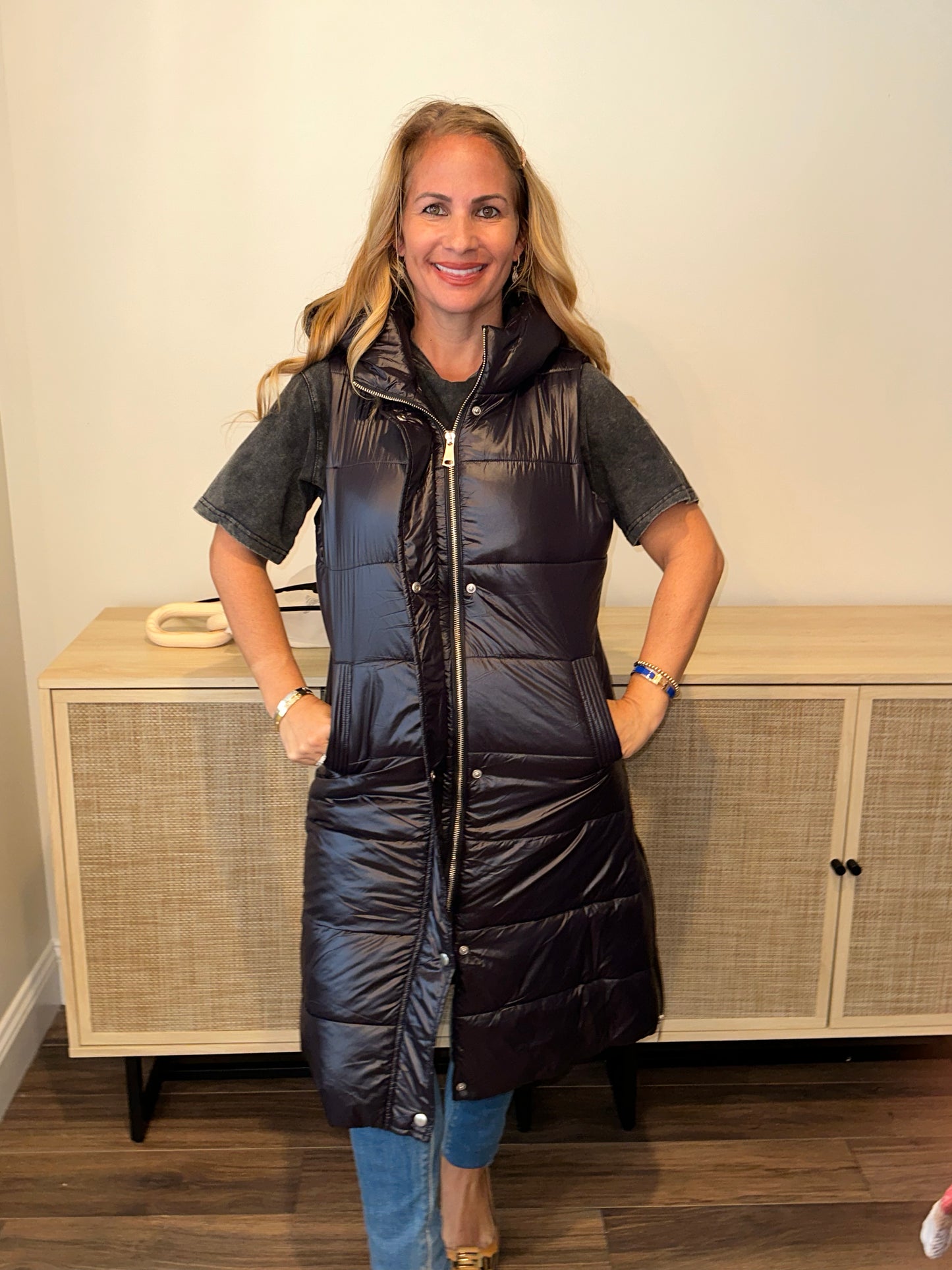 Puff Long Sleeve Vest