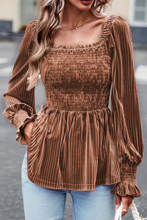 Velvet babydoll Top