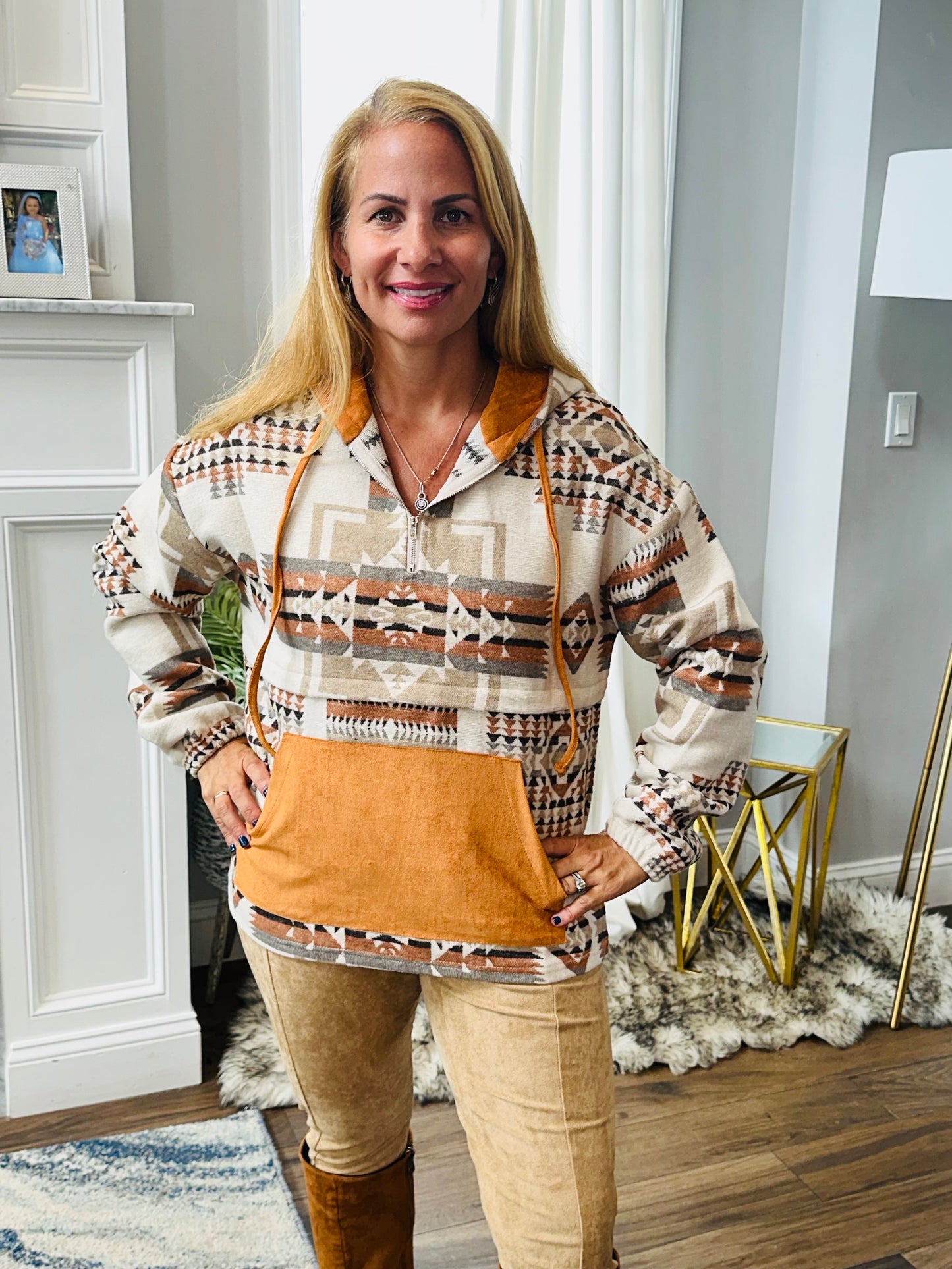Aztec western pullover