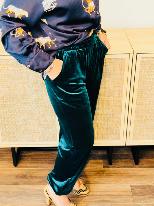 Velvet joggers