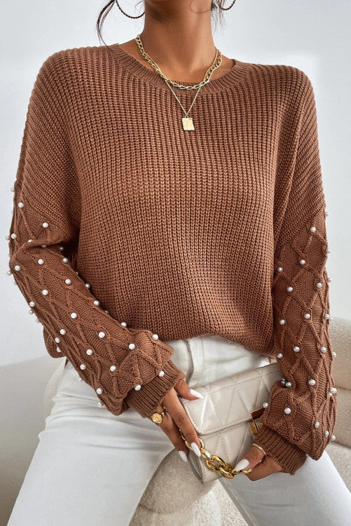 Pearl sleeve Sweater