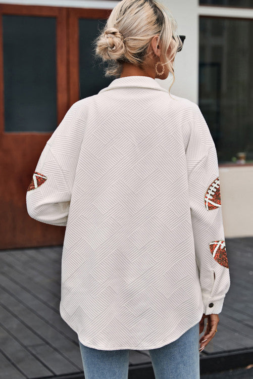 Textured Football Jacket