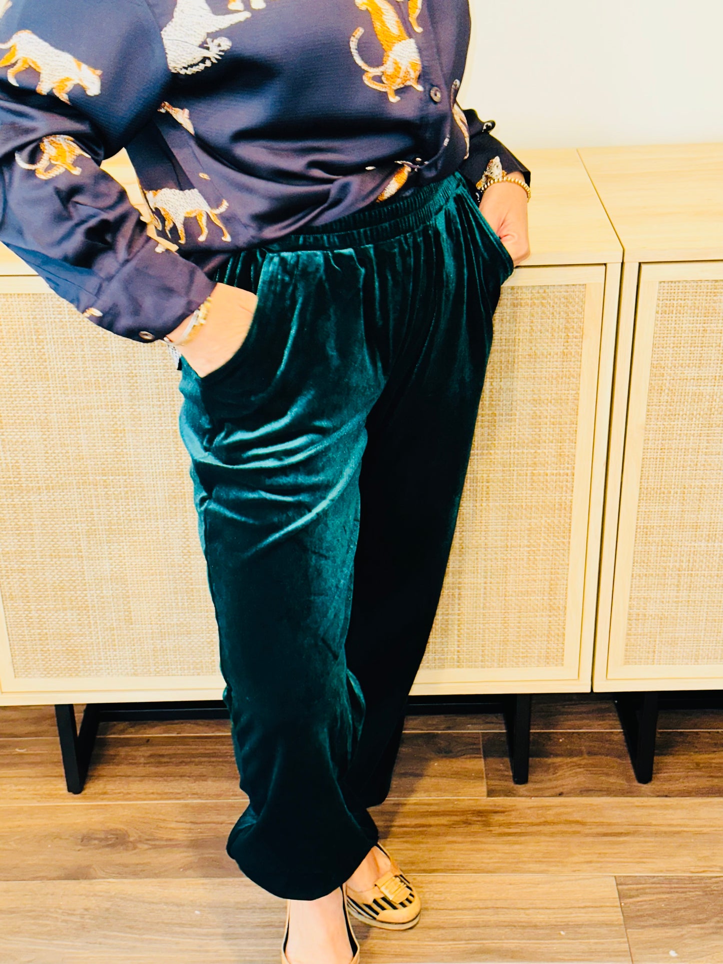 Velvet joggers