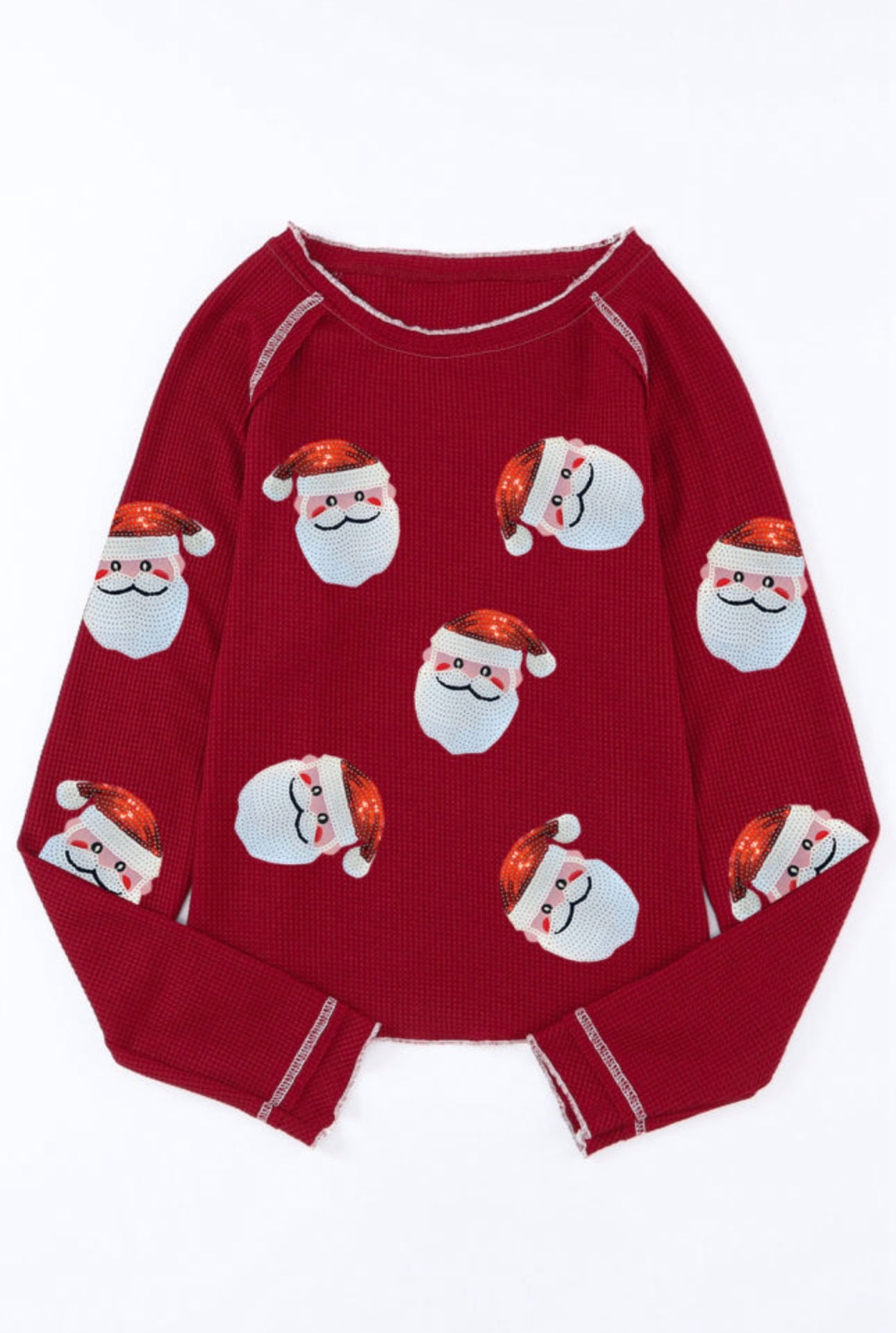Red Sequence Santa Thermal top