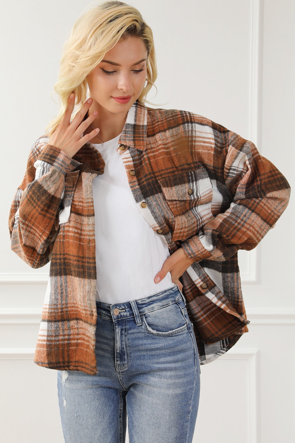 Plaid Picket Shacket