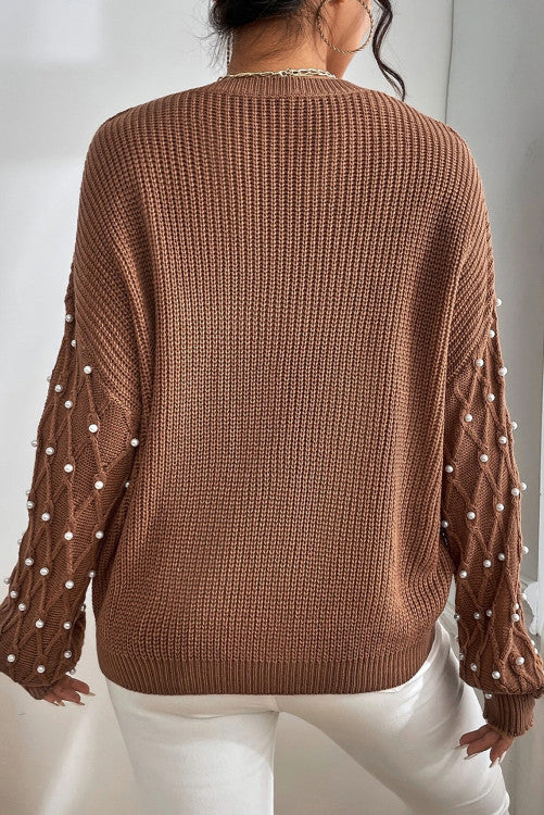 Pearl sleeve Sweater