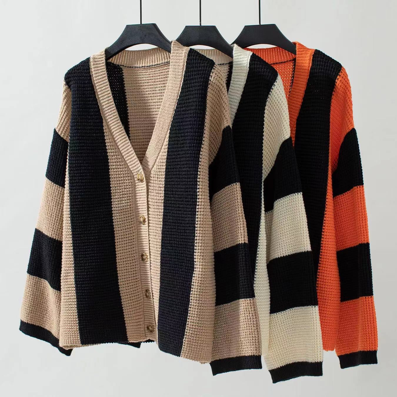Stripes Button Down Cardigans
