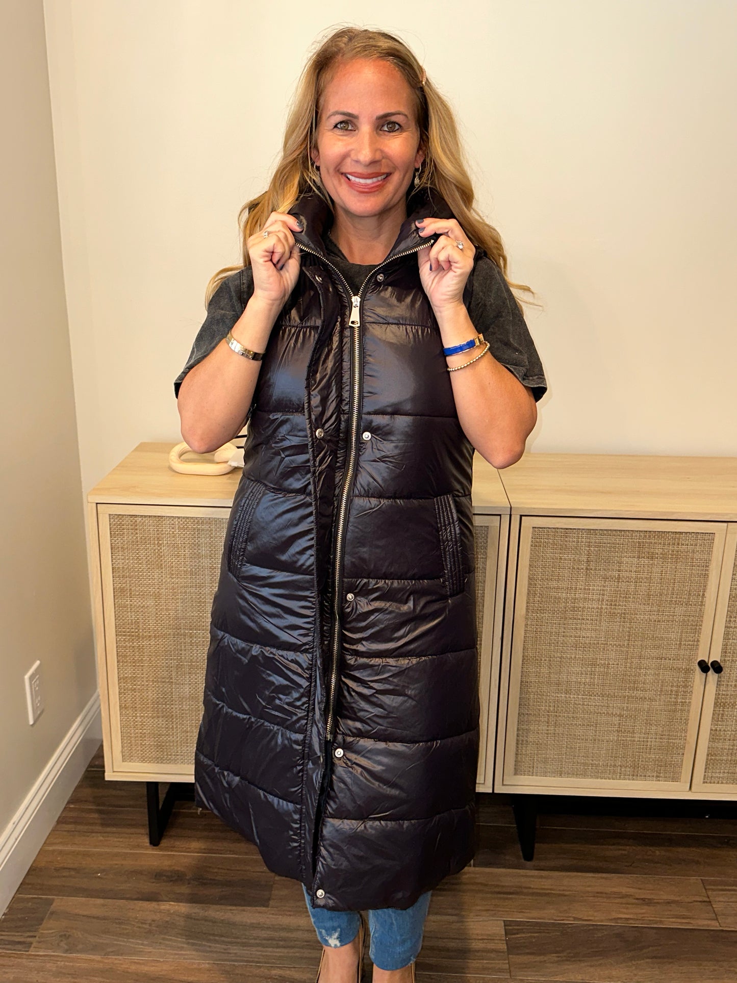 Puff Long Sleeve Vest