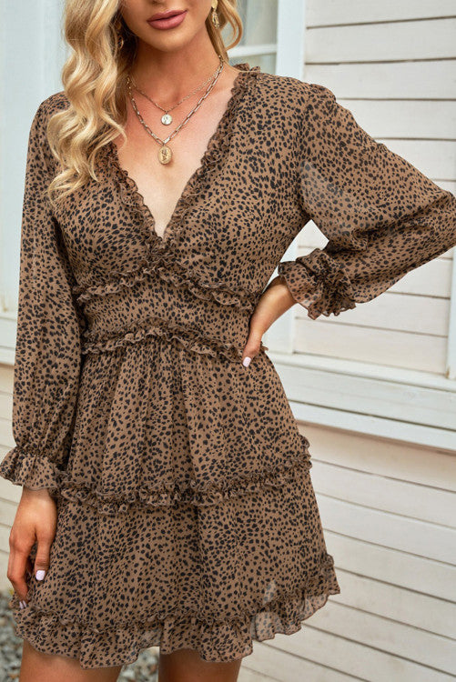 Open Back ruffle Dress