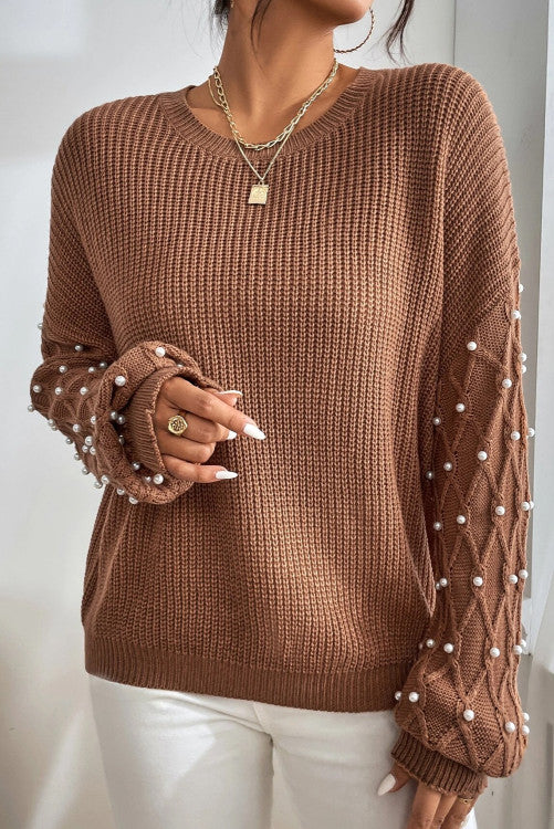 Pearl sleeve Sweater