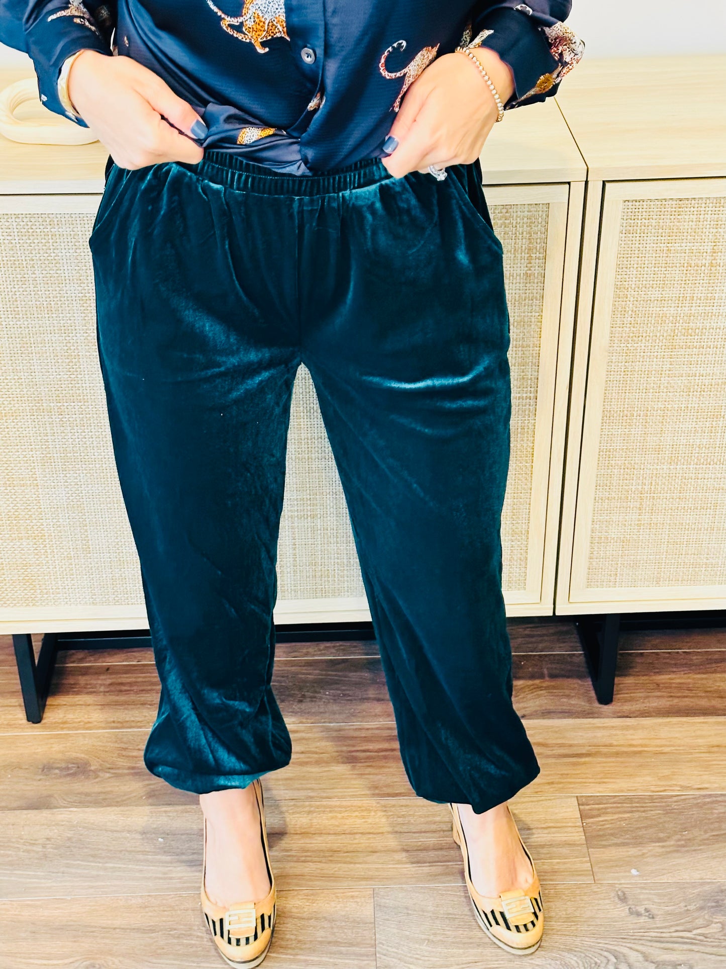 Velvet joggers