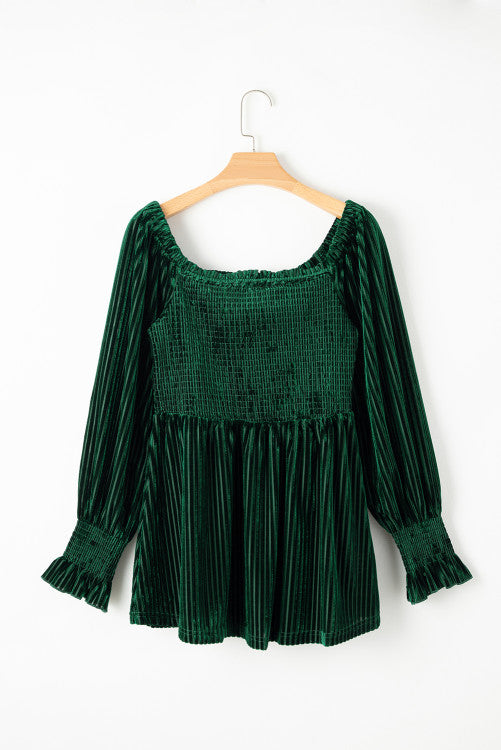Velvet babydoll Top