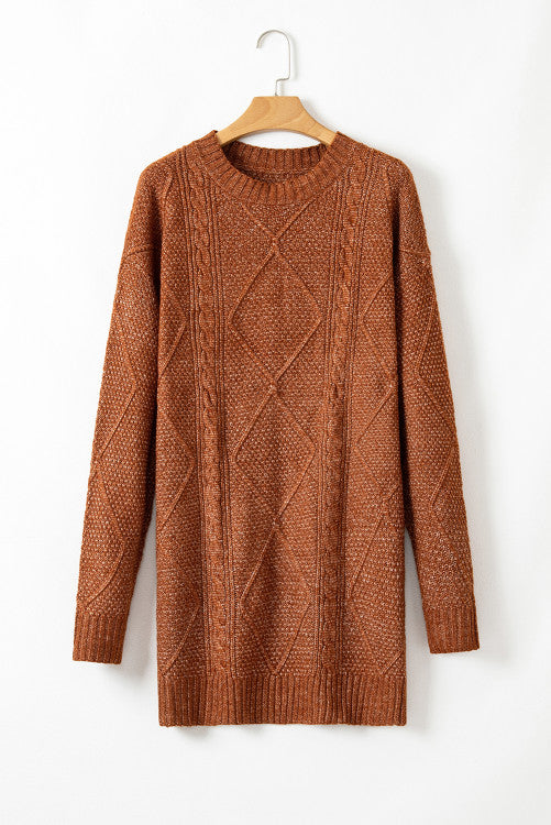 Cable Knit Sweat Dress