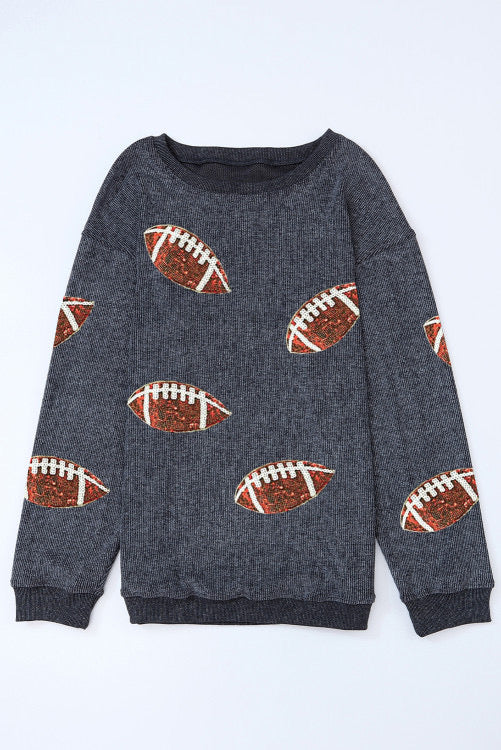 Grey Corded Sweatshirt