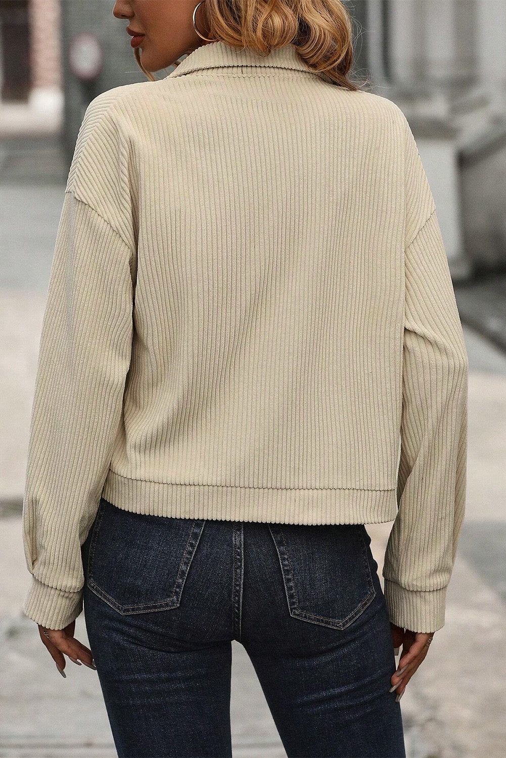 Corded button down Shacket