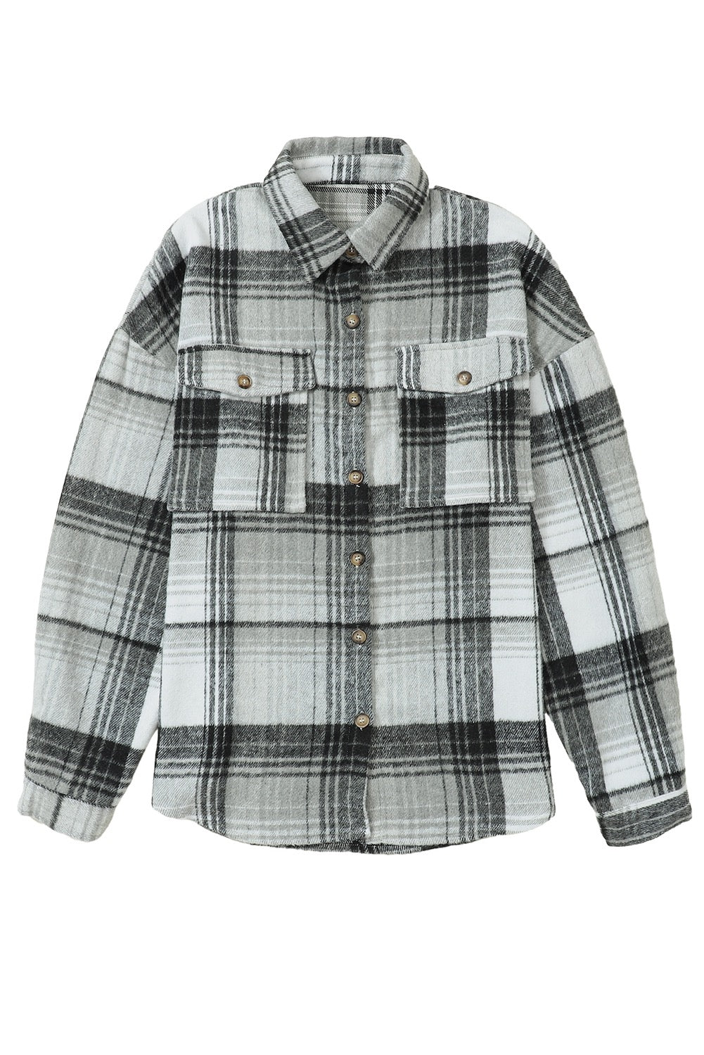 Plaid button down jackets