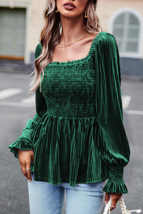 Velvet babydoll Top