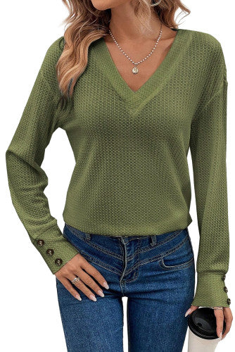 Waffle Button Arm Top