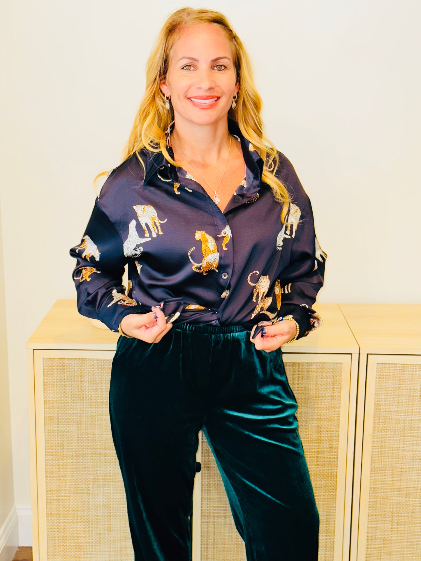 Velvet joggers