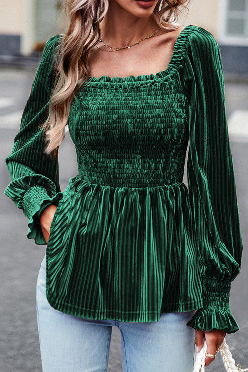 Velvet babydoll Top