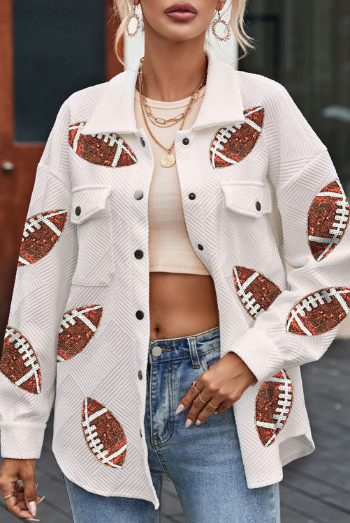 Textured Football Jacket