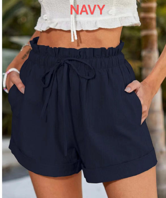 Best seller shorts with a tie at the waist