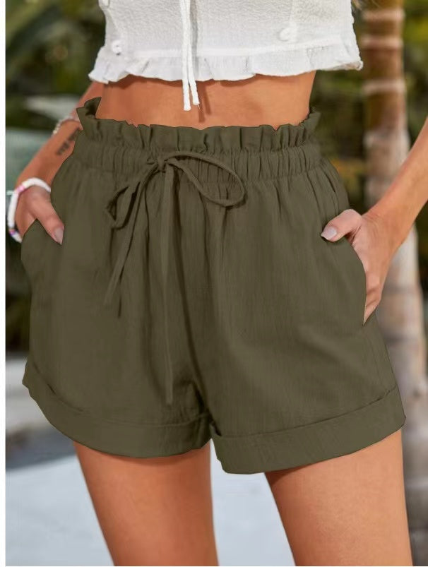 Best seller shorts with a tie at the waist