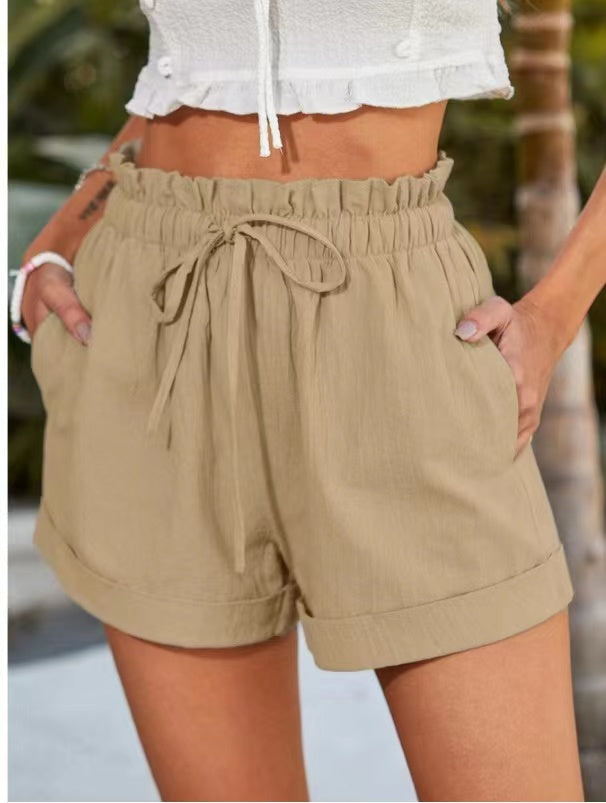 Best seller shorts with a tie at the waist