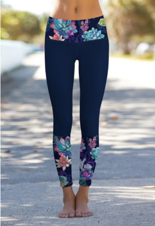 Print Detail Legging Yoga Pants