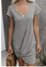 Clear Skies Jersey Twist T-Shirt Dress