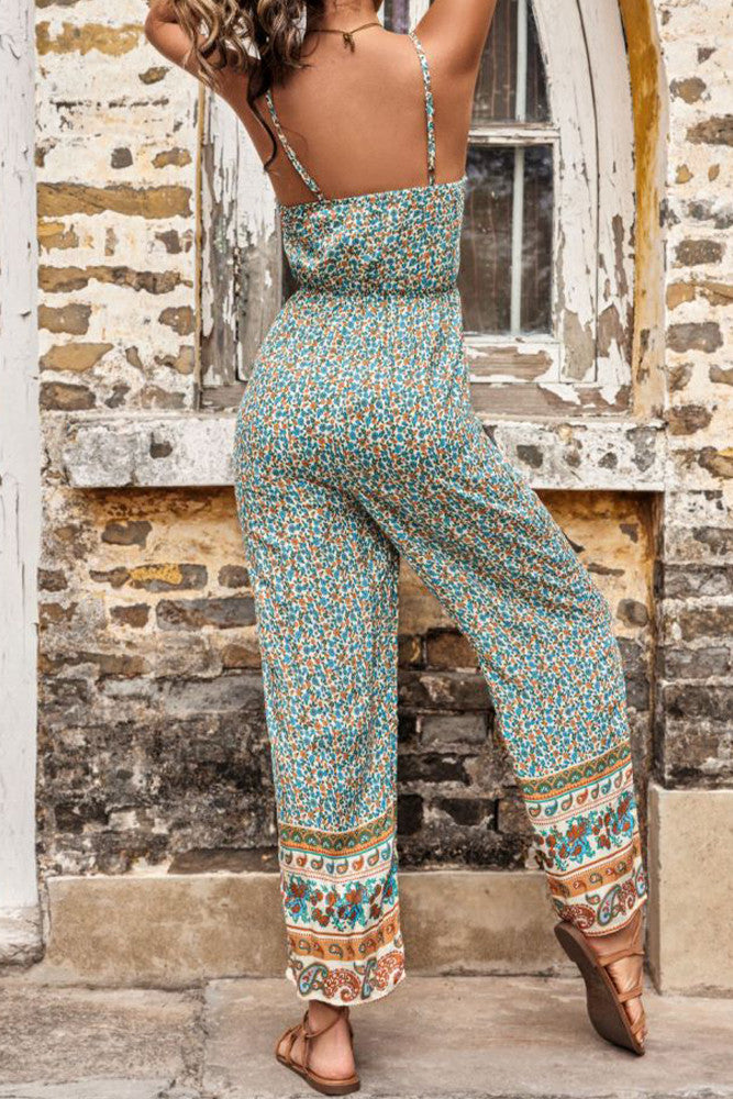 Boho Floral Jumpsuit