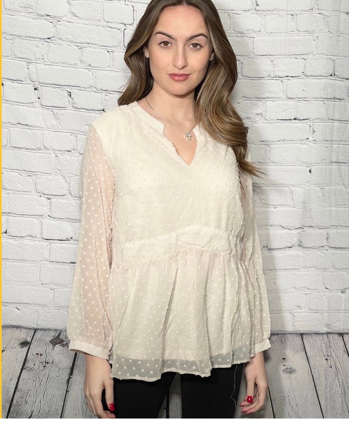 Dotted Blouse Long Sleeve