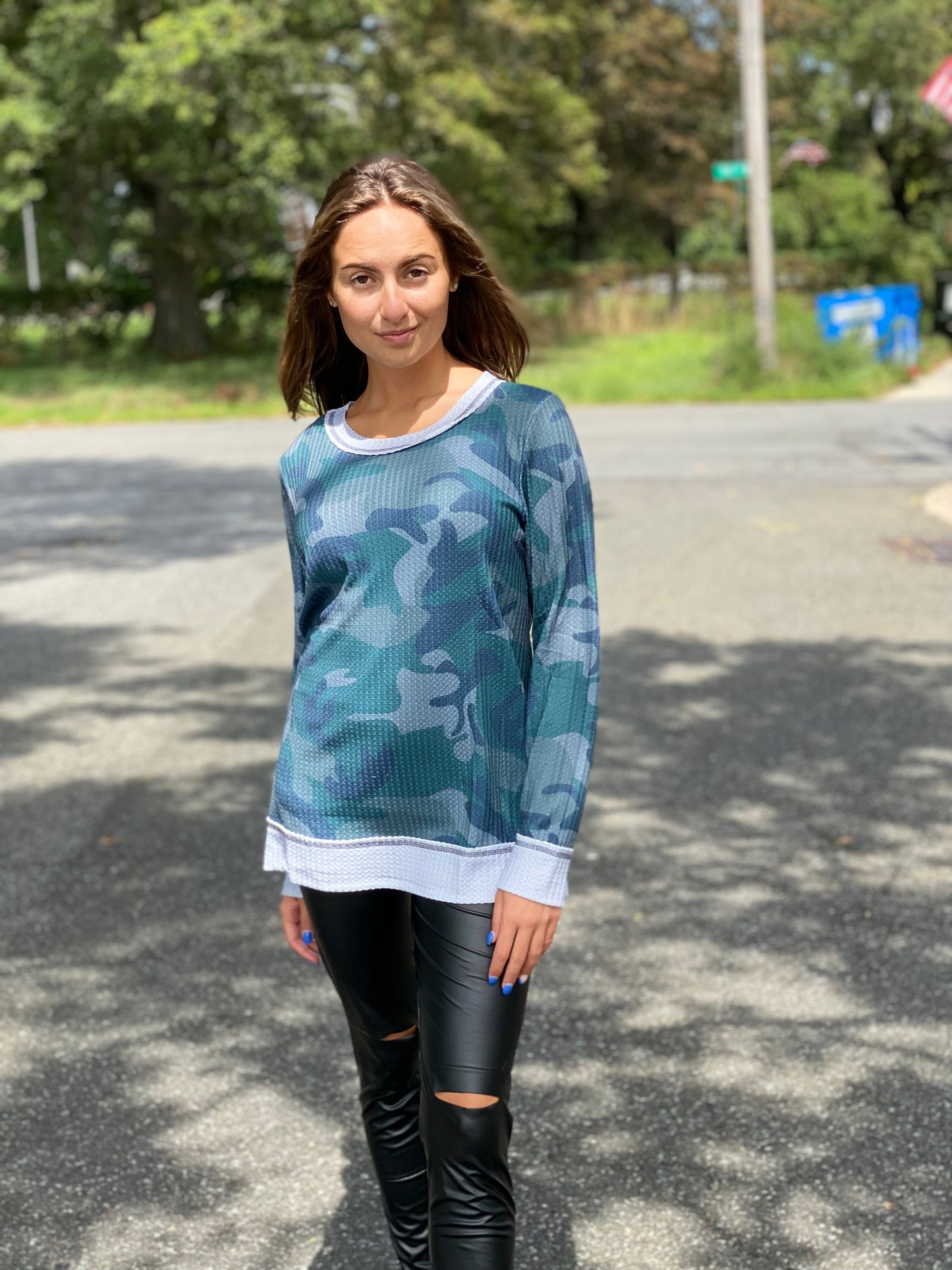 thermal camo waffle top