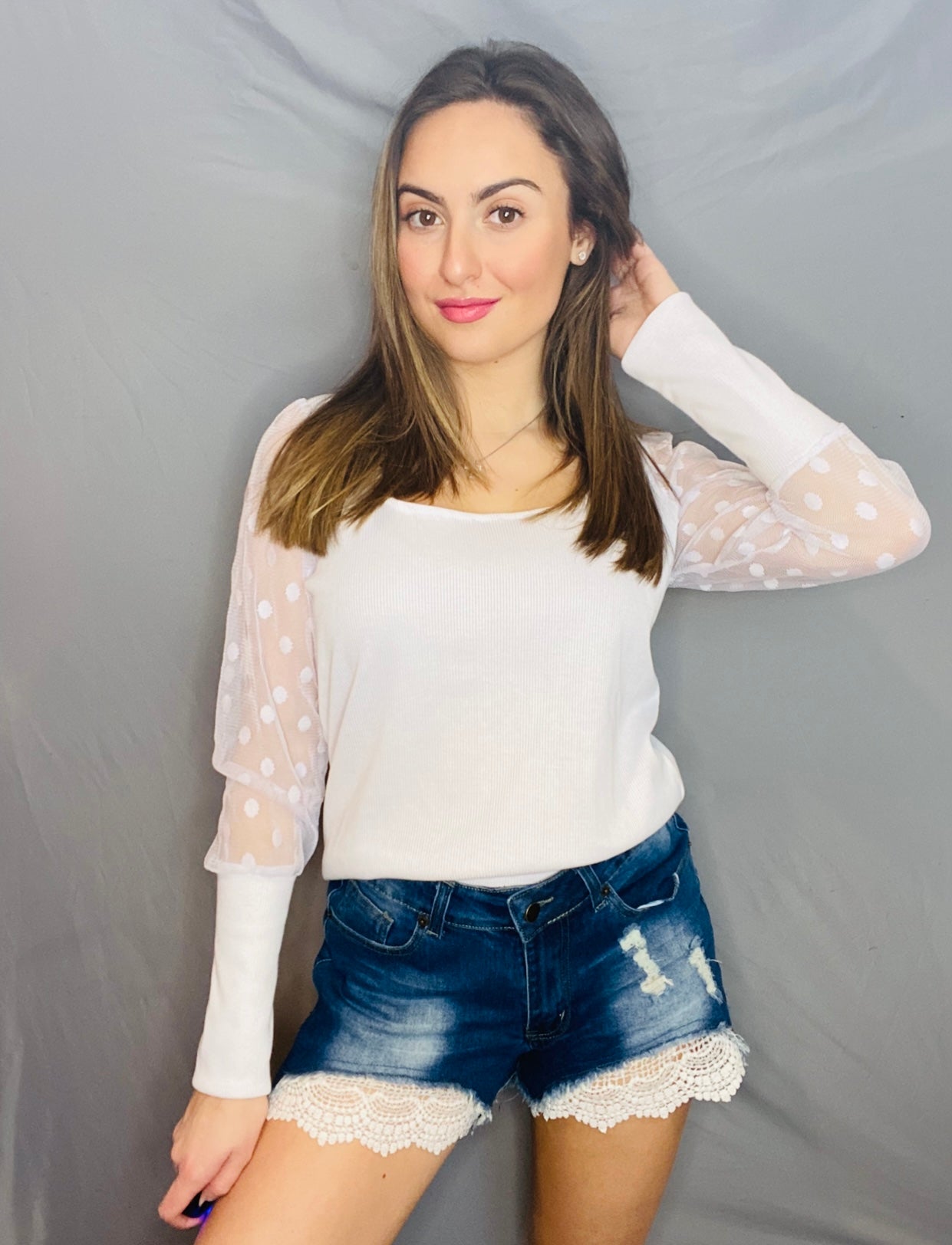 Ruffle Strapless Tie Front Top