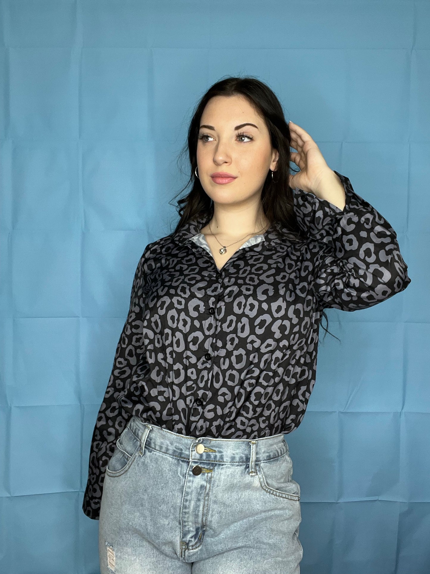 Leopard Button Down