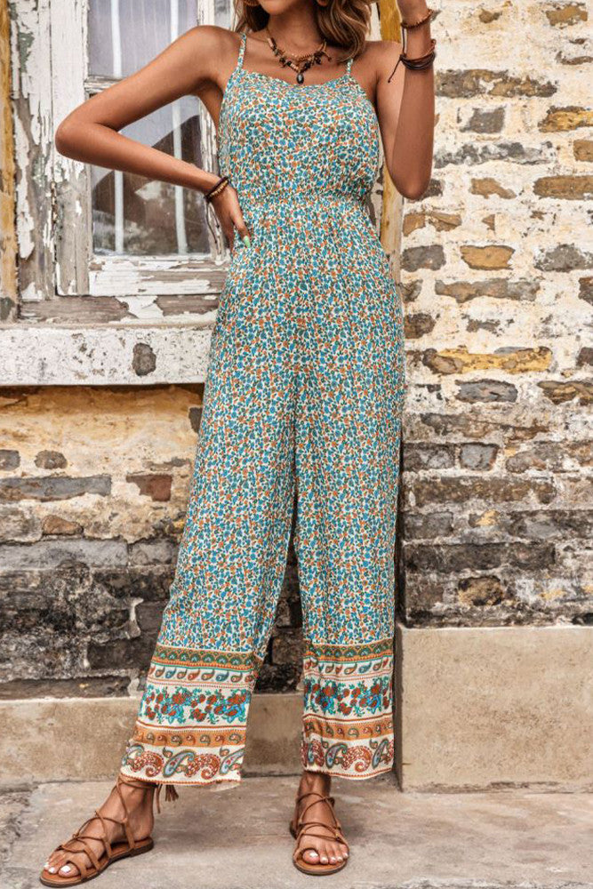 Boho Floral Jumpsuit