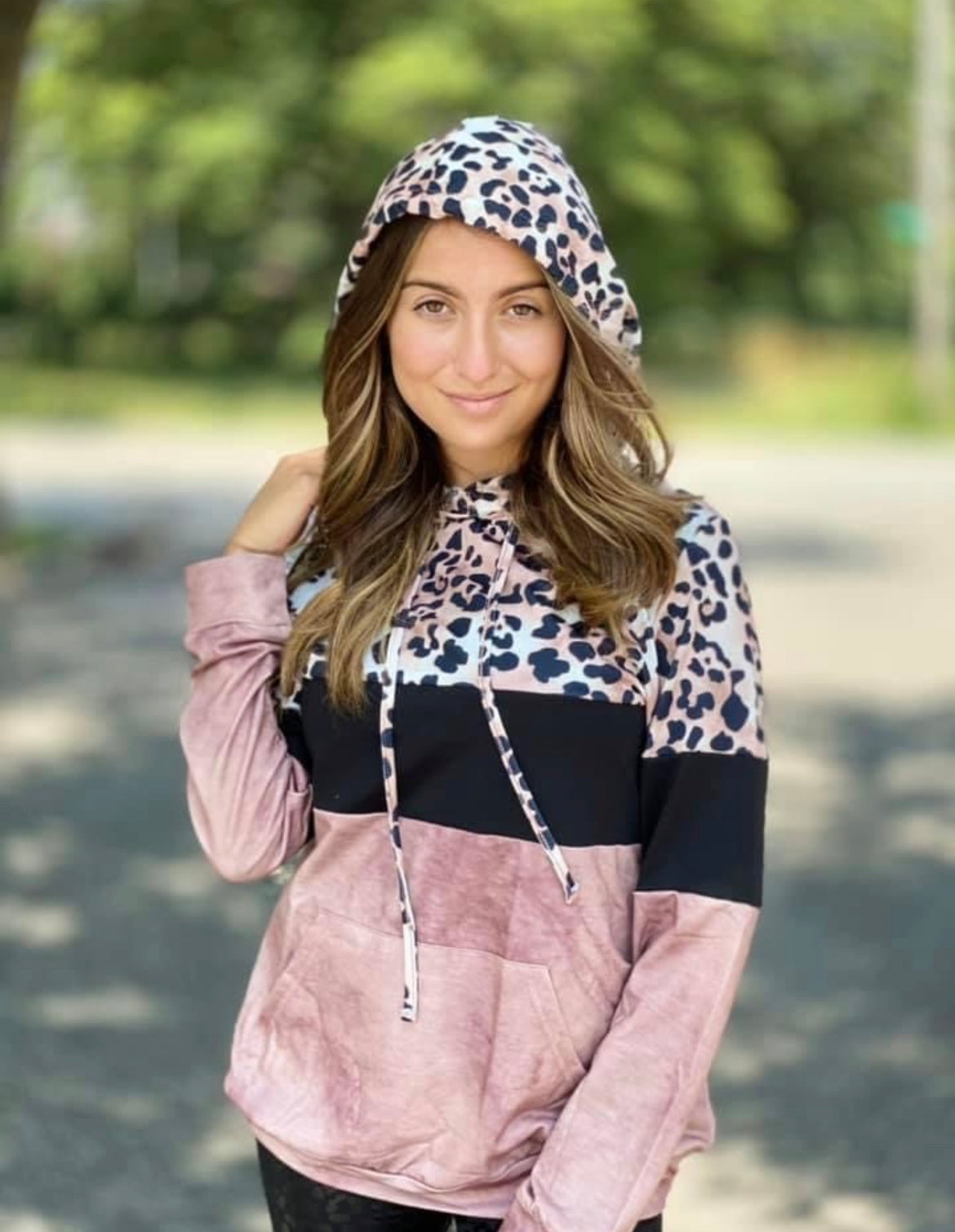 Leopard Pull Over Hoodie