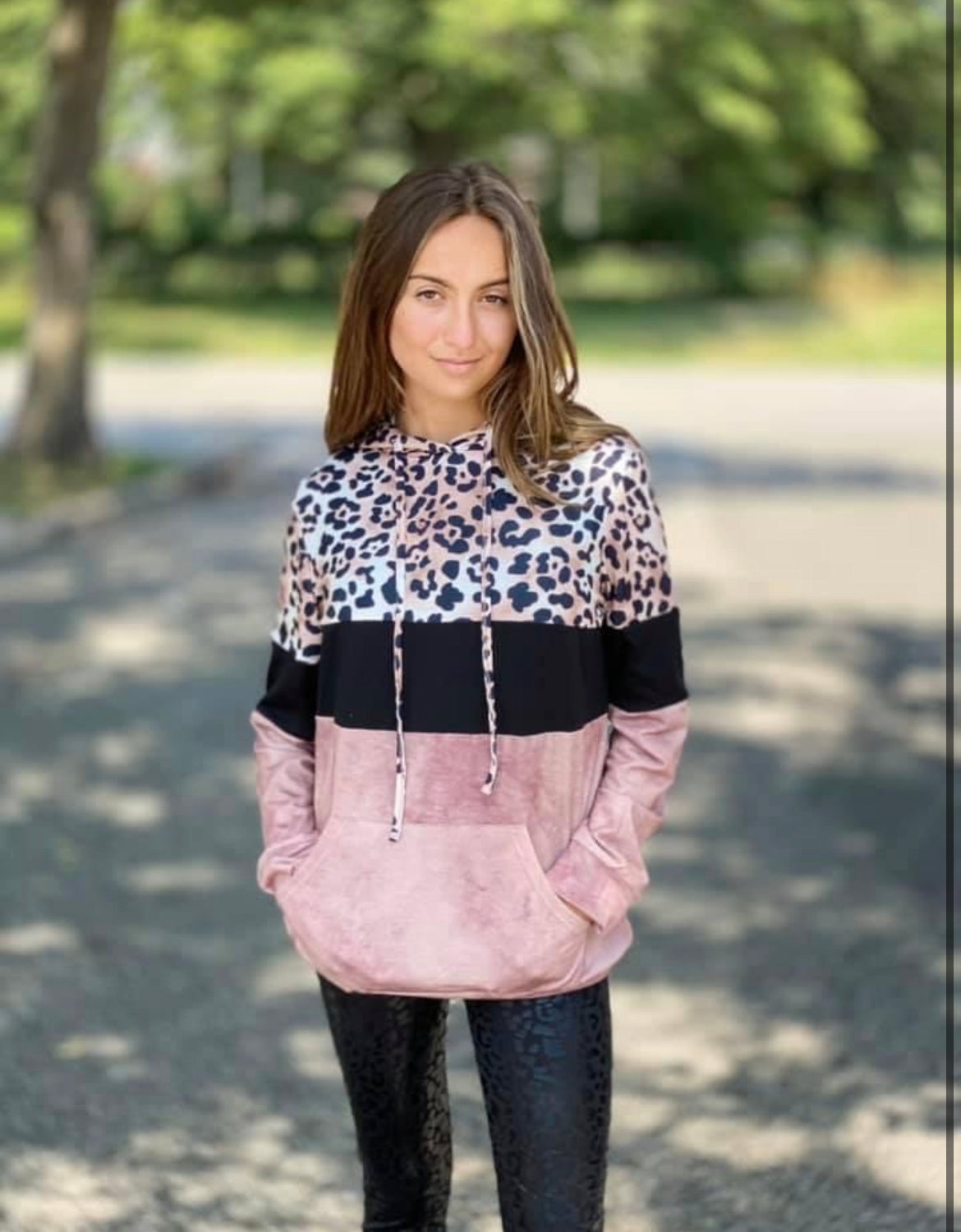 Leopard Pull Over Hoodie
