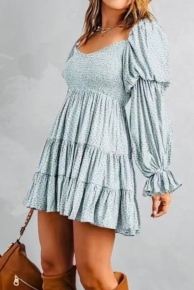 Boho ruffle dress