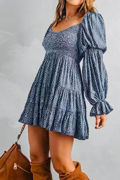 Boho ruffle dress