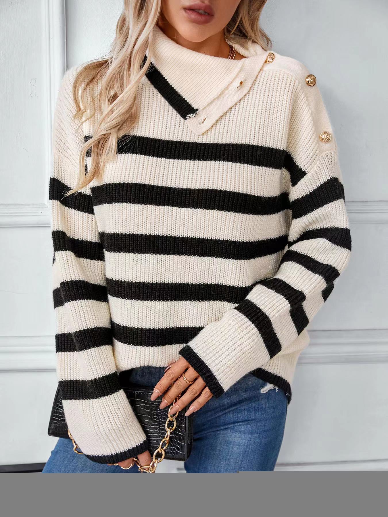 Black and white stripped sweater