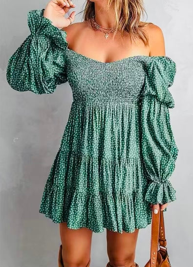 Boho ruffle dress