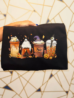 Graphic Full  spooky coffee t-shirt