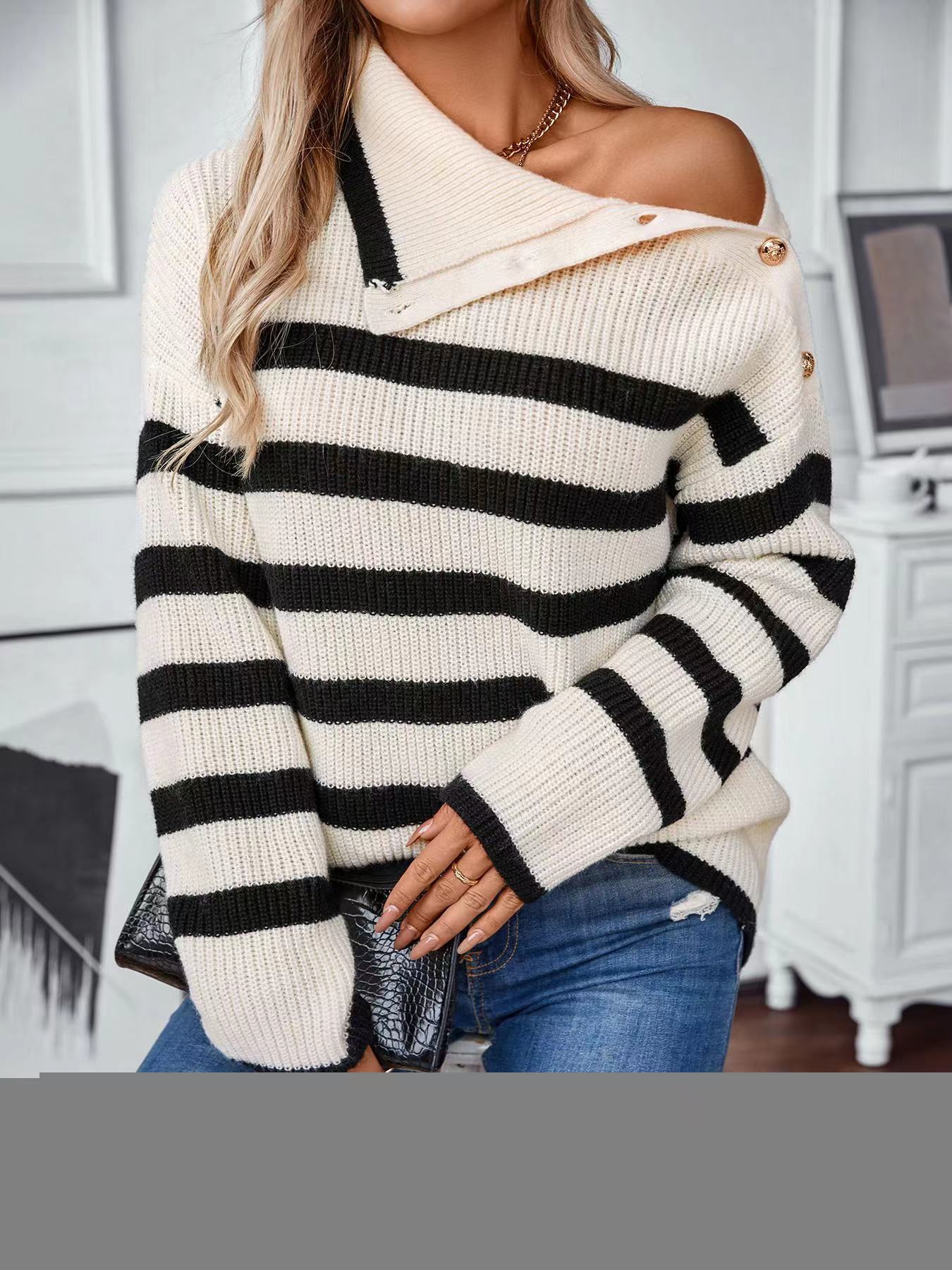 Black and white stripped sweater