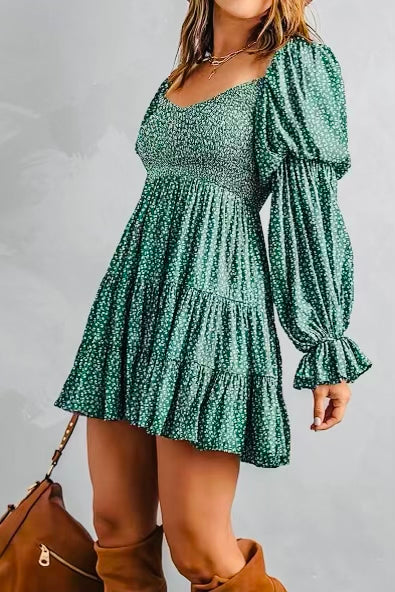 Boho ruffle dress