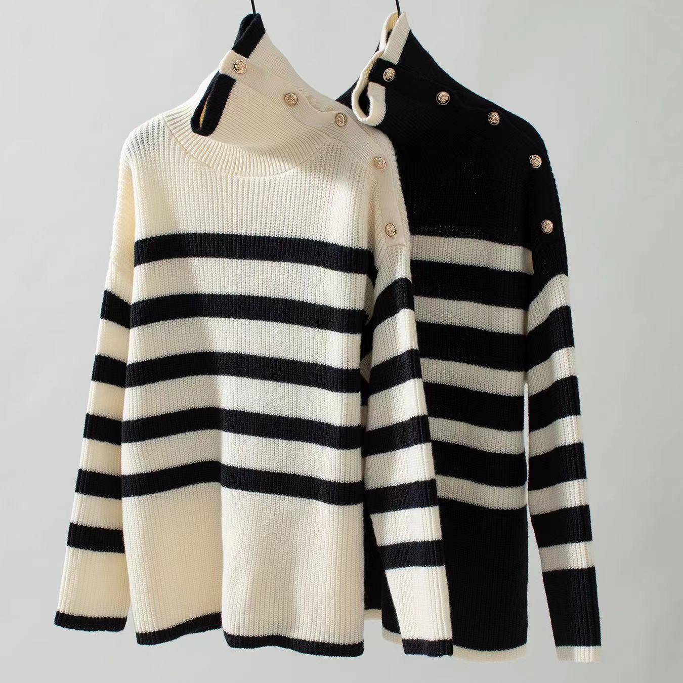 Black and white stripped sweater