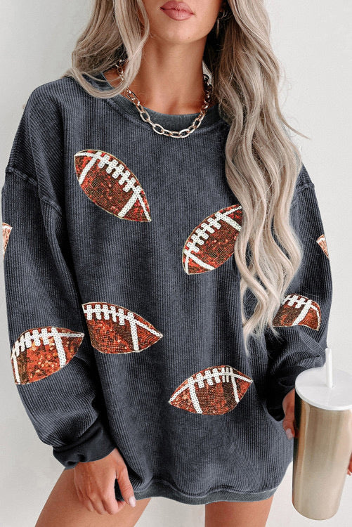 Grey Corded Sweatshirt